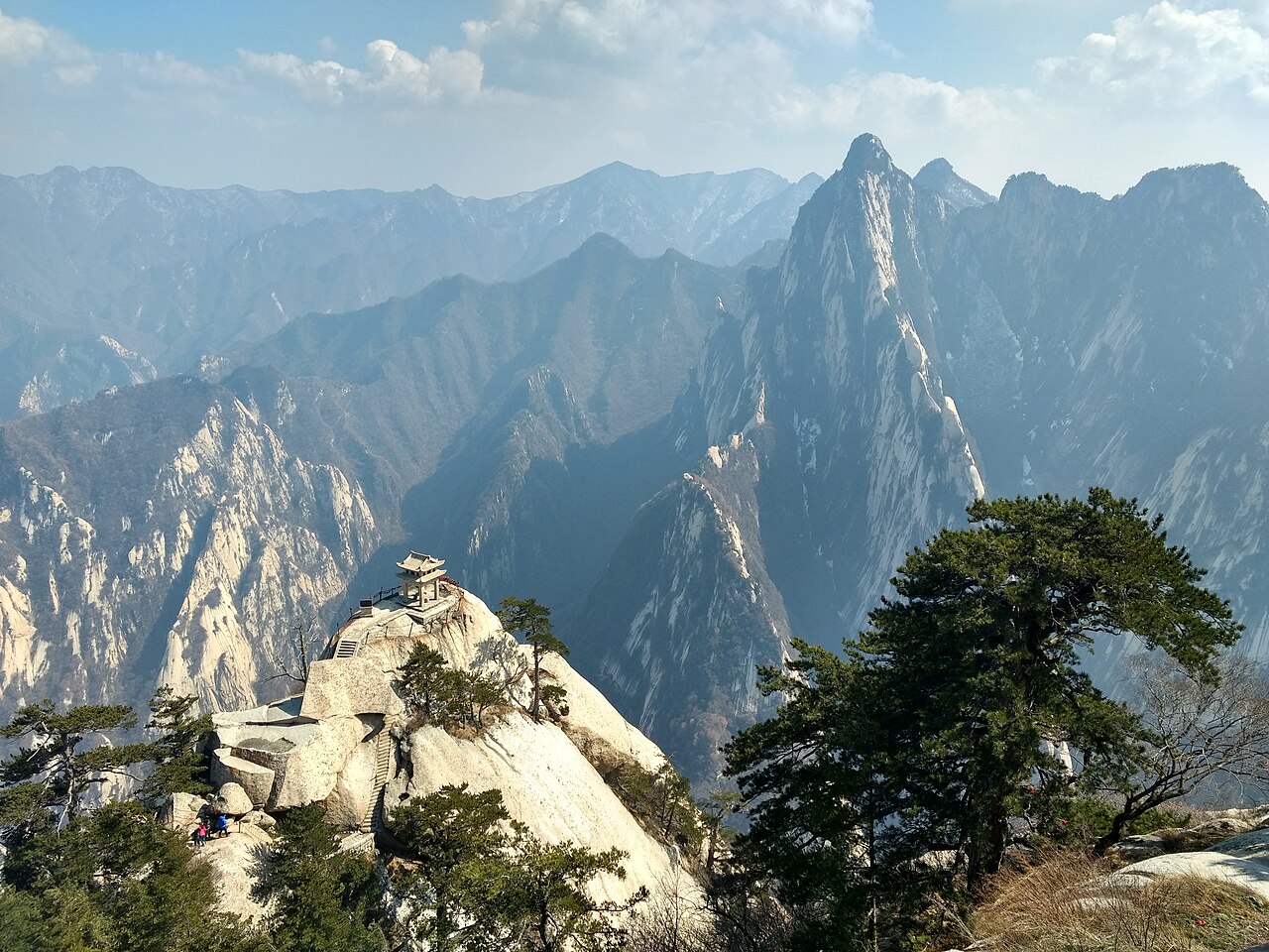 The Chess Pavilion among the peaks of Huashan